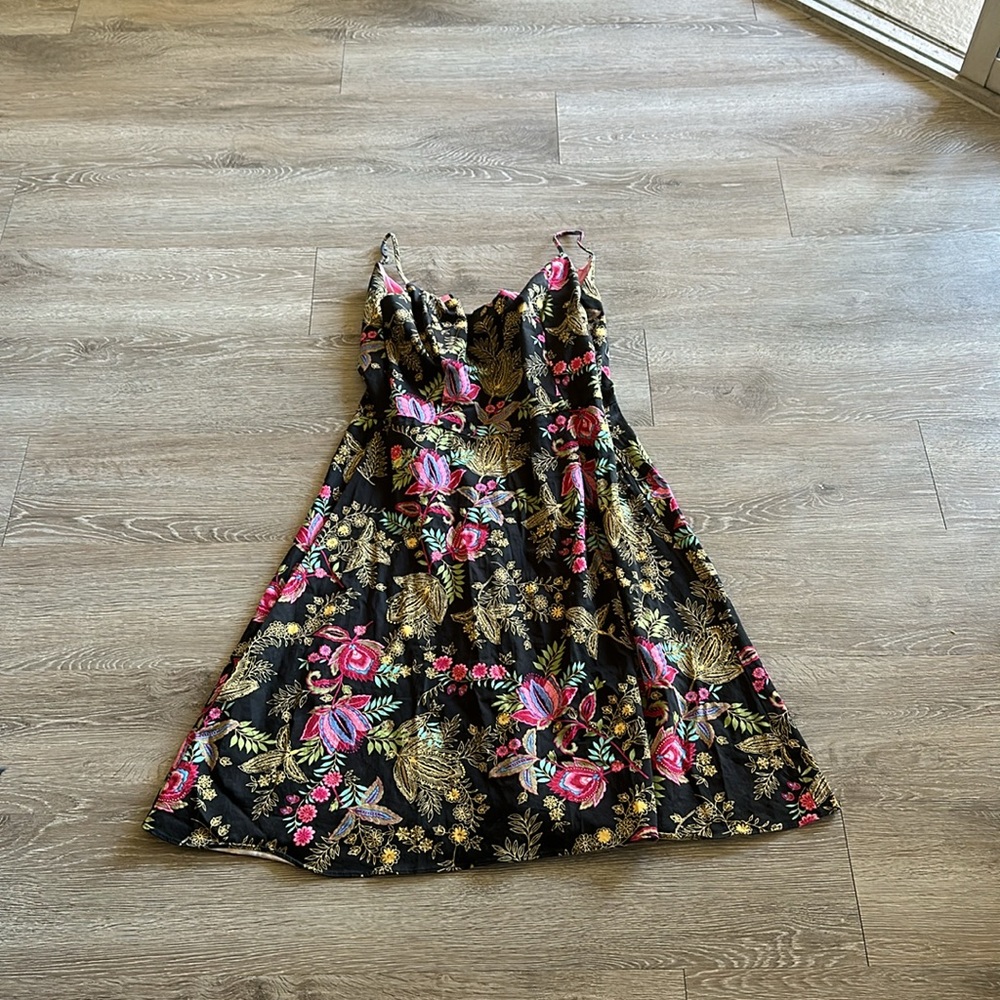 Jessica Howard Vintage Black Floral Dress